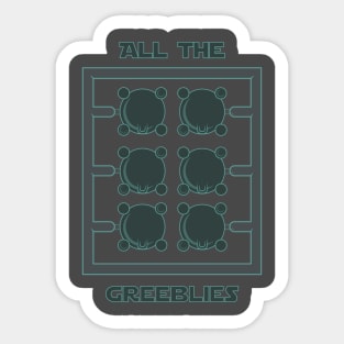 All The Greeblies Sticker